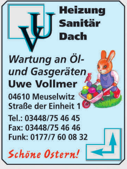 Uwe Vollmer Heizung, Sanitär, Dach Uwe Vollmer Heizung, Sanitär, Dach
