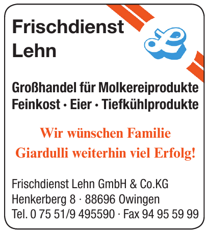 Frischdienst Lehn GmbH & Co.KG Frischdienst Lehn GmbH & Co.KG