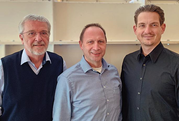 Die Geschäftsführung (v. r.) im Jahr 2019: Stefan Zemitzsch (vors. Geschäftsführer), Helmut Heiler und Markus Pfeffer. BILDER: SBI