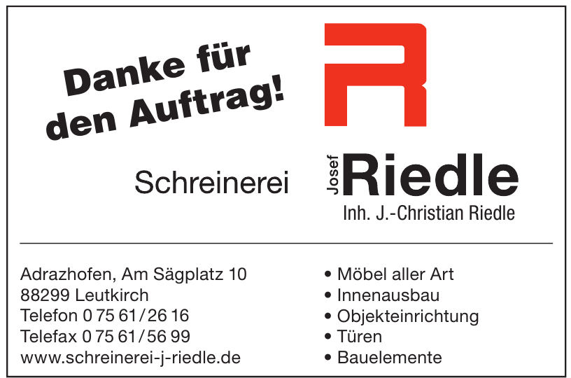 Schreinerei Josef Riedle Schreinerei Josef Riedle