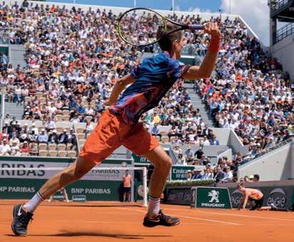 Yannik Madens erster Auftritt auf großer Bühne. In Runde 2 schlug er sich wacker gegen Rafael Nadal. Foto: Jürgen Hasenkopf