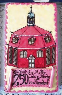 Die Torte zum Jubiläum wurde kreiert von Konditor Günter Locker, ehemals Café Meyer gegenüber der Barockkirche