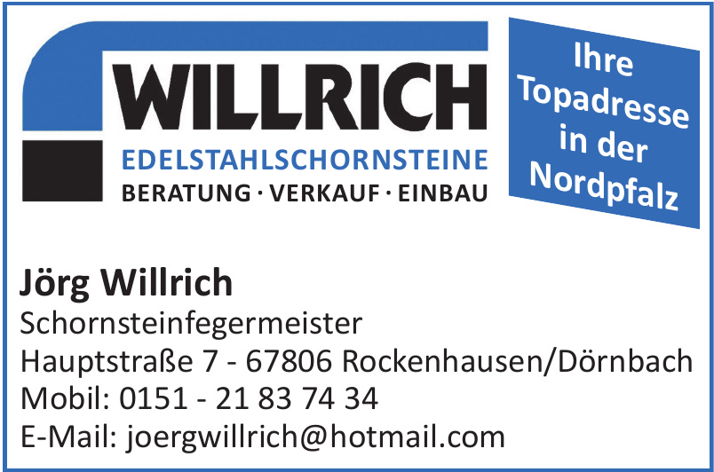 Jörg Willrich Schornsteinfegermeister