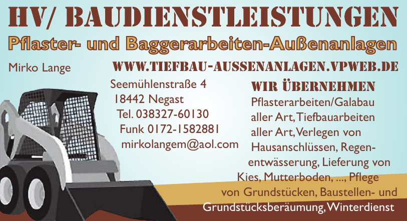 HV / Baudienstleistungen Mirko Lange HV / Baudienstleistungen Mirko Lange