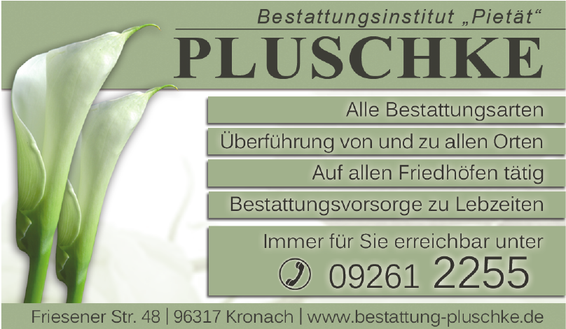 Pluschke Bestattungsinstitut Pietät Pluschke Bestattungsinstitut Pietät