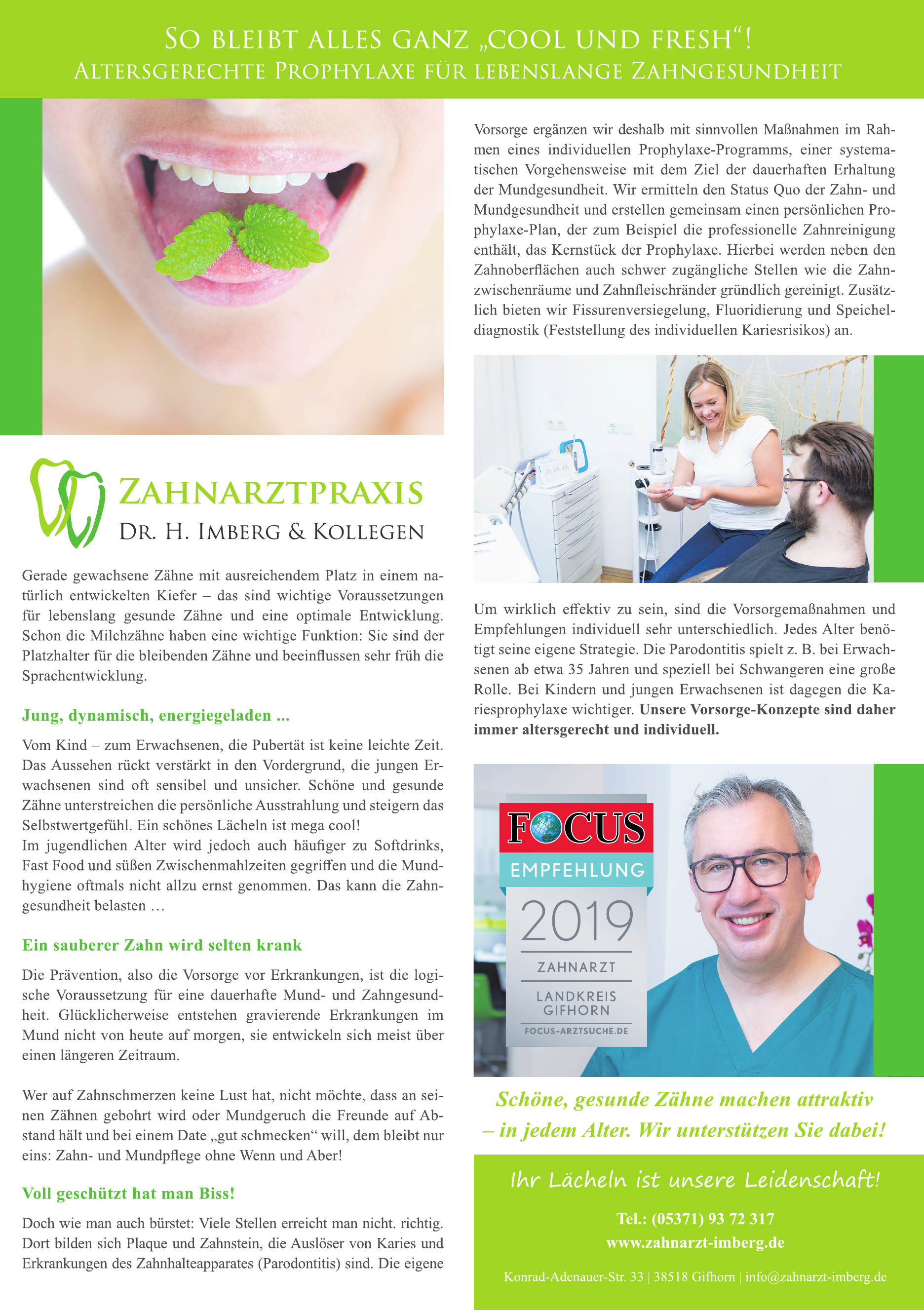 Zentrum für Zahngesundheit Dr. Imberg & Kollegen Zentrum für Zahngesundheit Dr. Imberg & Kollegen