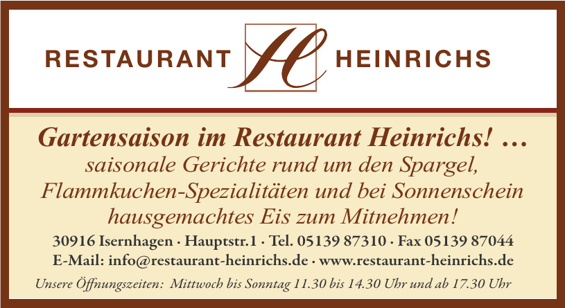Restaurant Heinrichs Restaurant Heinrichs
