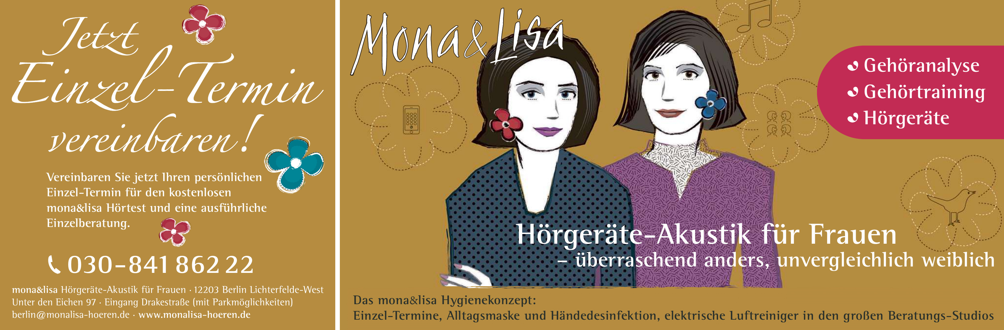 mona&lisa Hörgeräte-Akustik für Frauen mona&lisa Hörgeräte-Akustik für Frauen