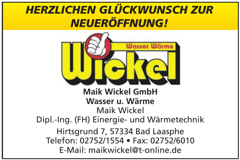 Maik Wickel GmbH Wasser u. Wärme Maik Wickel GmbH Wasser u. Wärme