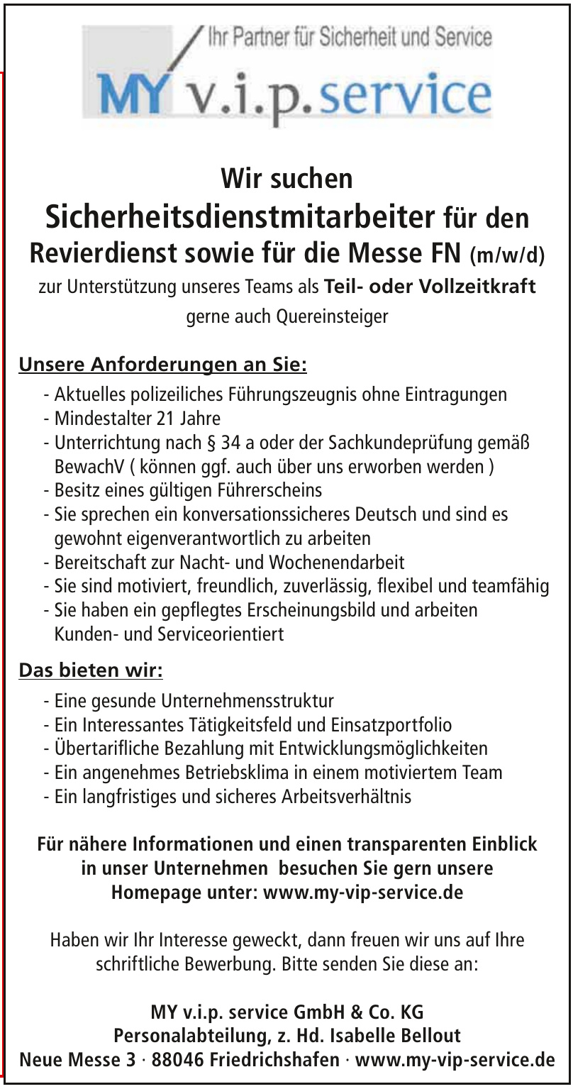 MY v.i.p. service GmbH & Co. KG MY v.i.p. service GmbH & Co. KG