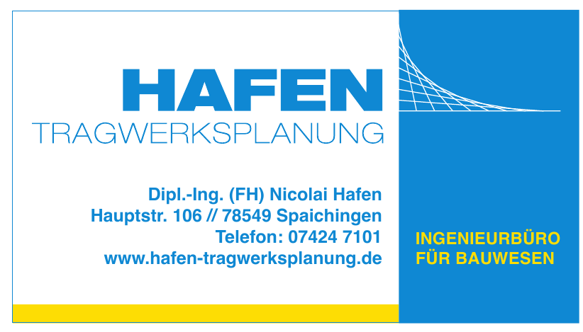 Dipl.-Ing. (FH) Nicolai Hafen Dipl.-Ing. (FH) Nicolai Hafen