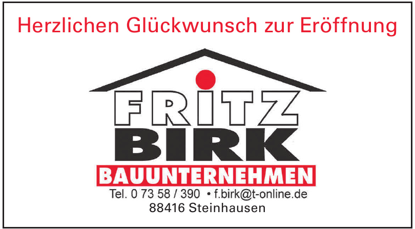 Fritz Birk Bauunternehmen Fritz Birk Bauunternehmen