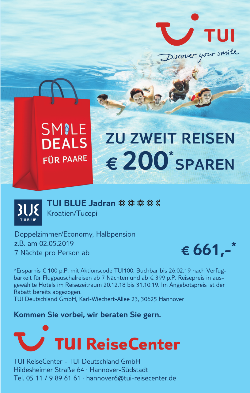 Tui ReiseCenter - Tui Deutschland GmbH Tui ReiseCenter - Tui Deutschland GmbH