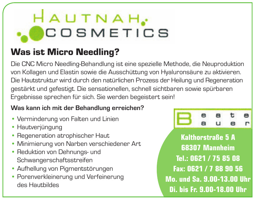 Hautnah Cosmetics, Beate Bauer Hautnah Cosmetics, Beate Bauer
