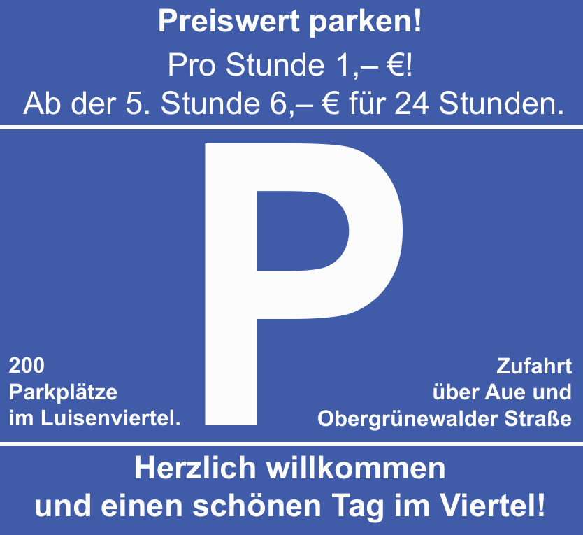 Preiswert parken! Preiswert parken!