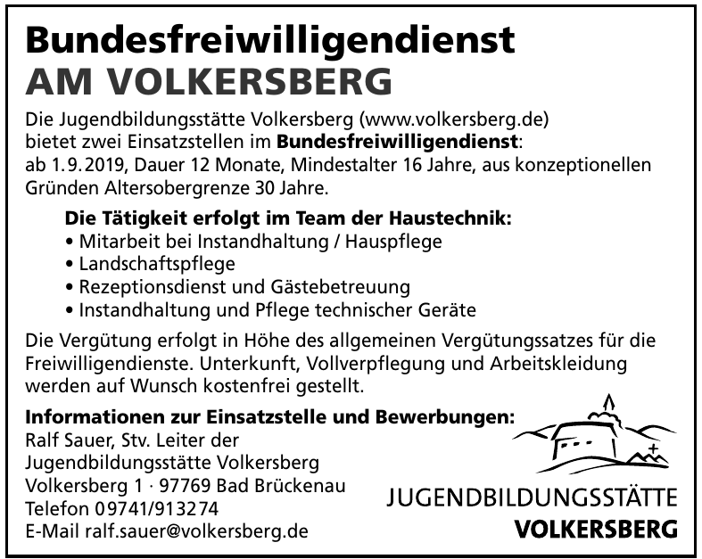 Jugendbildungsstätte Volkersberg Jugendbildungsstätte Volkersberg