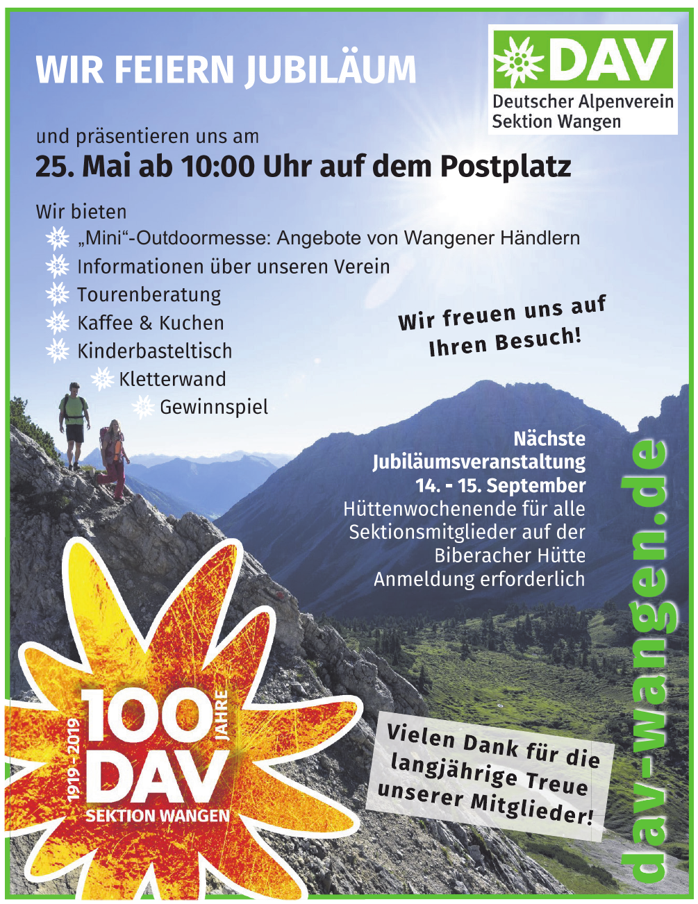 Deutscher Alpenverein Sektion Wangen Deutscher Alpenverein Sektion Wangen