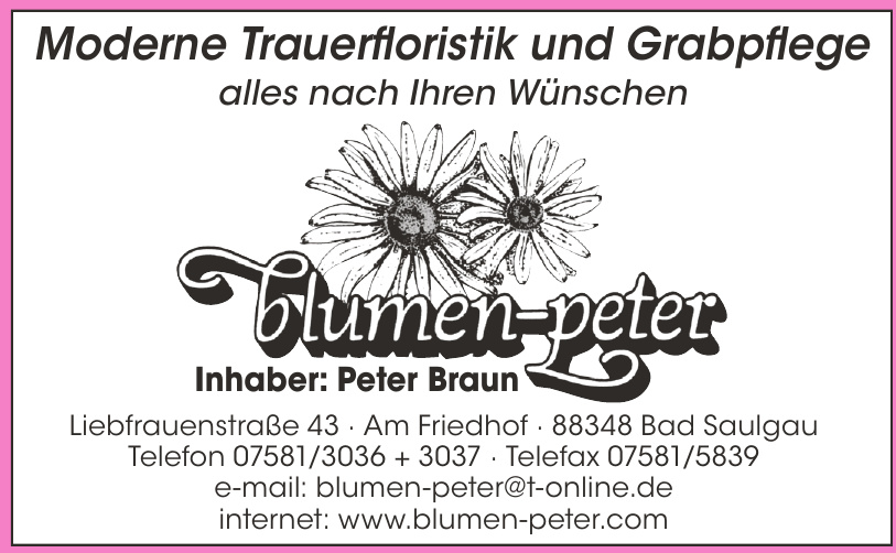 Blumen Peter Blumen Peter