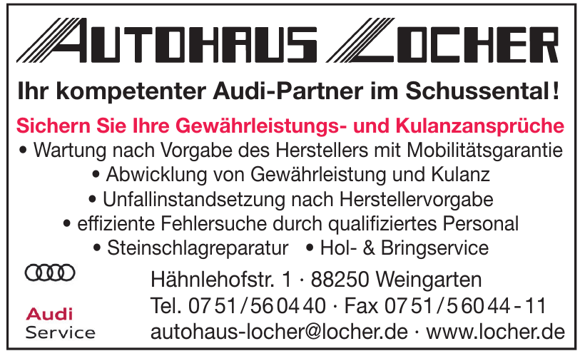 Autohaus Locher GmbH & Co. KG Autohaus Locher GmbH & Co. KG