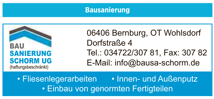 Bau Sanierung Schorm UG Bau Sanierung Schorm UG