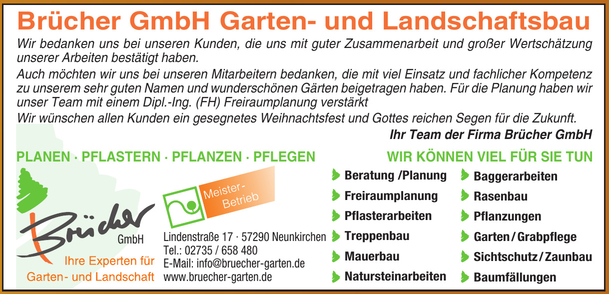 Brücher GmbH Garten- und Landschaftsbau Brücher GmbH Garten- und Landschaftsbau