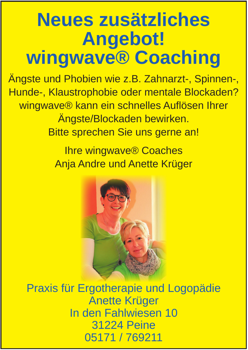 Praxis für Ergotherapie und Logopädie Anette Krüger Praxis für Ergotherapie und Logopädie Anette Krüger