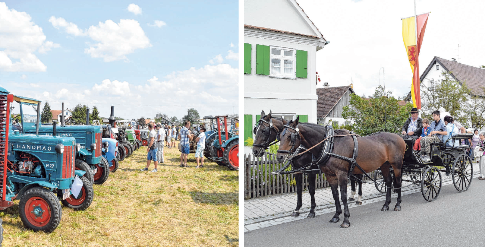 Historische Elemete wie die Oldtimerausstellung und eine Kutschfathrt dürfen nicht fehlen. FOTOS: PRIVAT Historische Elemete wie die Oldtimerausstellung und eine Kutschfathrt dürfen nicht fehlen. FOTOS: PRIVAT