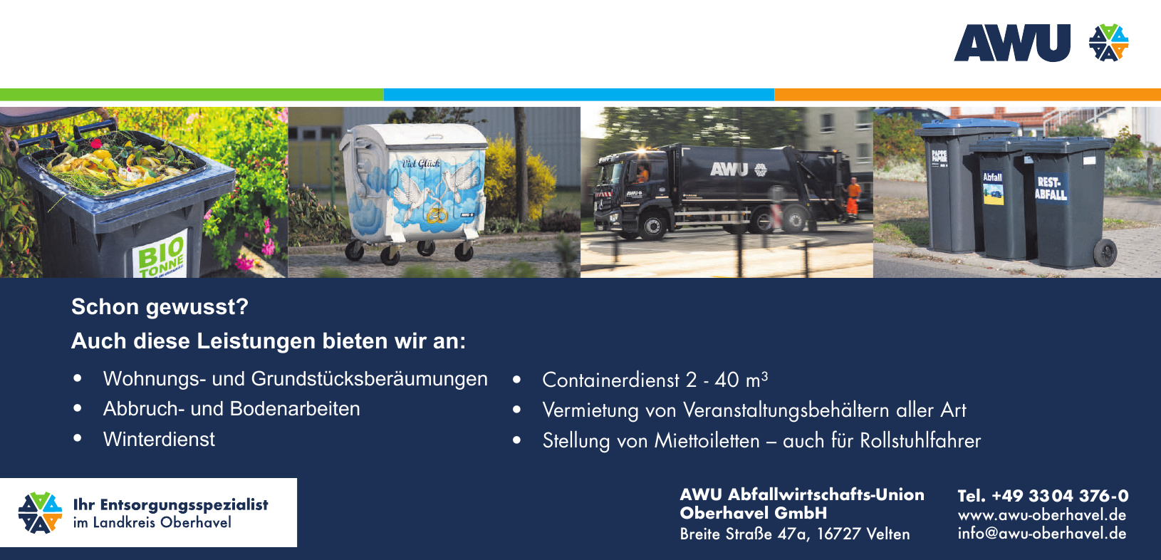 AWU Abfallwirtschafts-Union Oberhavel GmbH AWU Abfallwirtschafts-Union Oberhavel GmbH