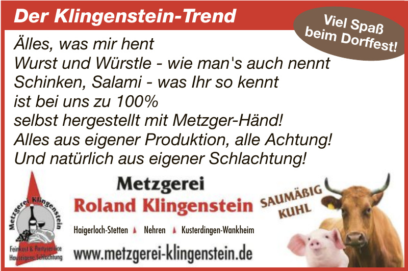 Metzgerei Roland Klingenstein
