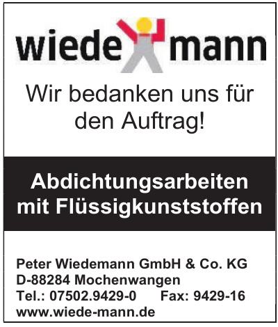 Peter Wiedemann GmbH & Co. KG Peter Wiedemann GmbH & Co. KG