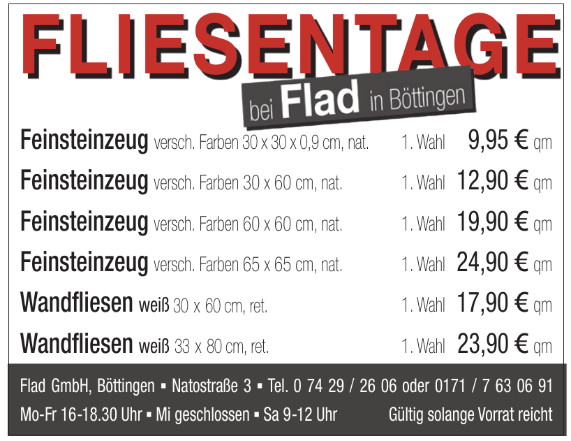 FLAD GmbH Böttingen FLAD GmbH Böttingen