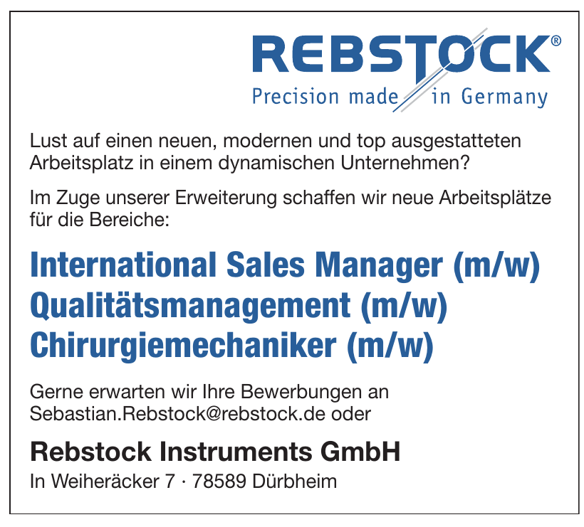Rebstock Instruments GmbH Rebstock Instruments GmbH