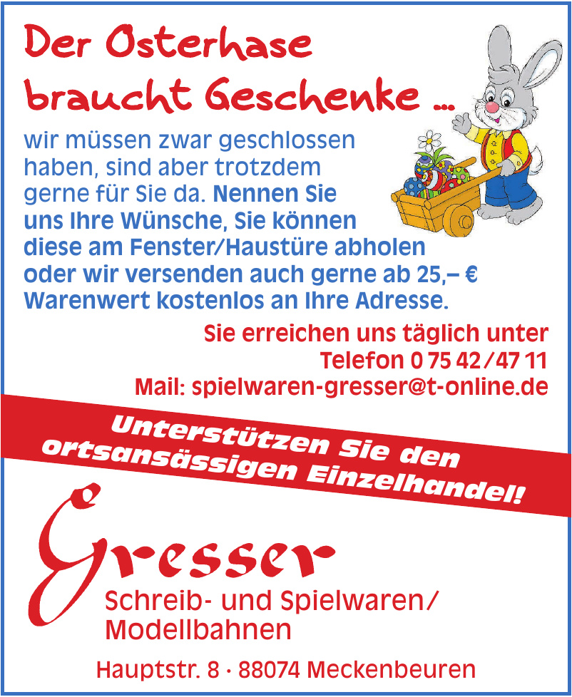 Gresser Schreib- und Spielwaren/Modellbahnen Gresser Schreib- und Spielwaren/Modellbahnen