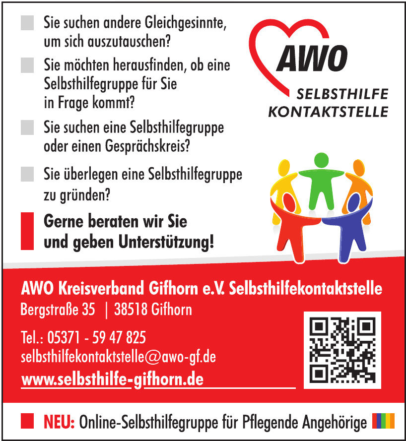 AWO Kreisverband Gifhorn e.V. Selbsthilfekontaktstelle AWO Kreisverband Gifhorn e.V. Selbsthilfekontaktstelle