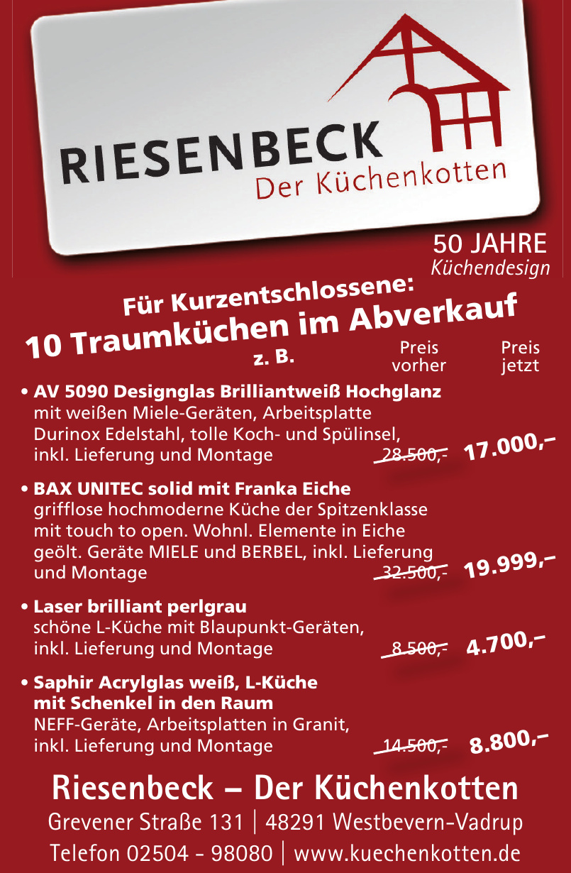 Riesenbeck – Der Küchenkotten Riesenbeck – Der Küchenkotten