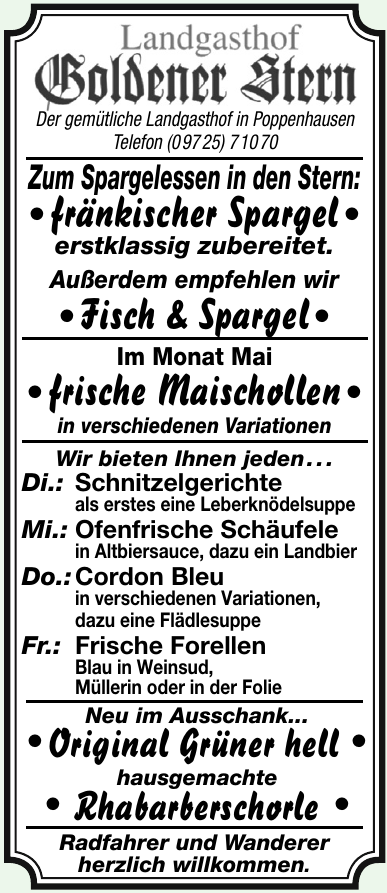 Landgasthof Goldener Stern Landgasthof Goldener Stern