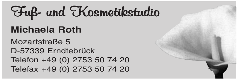 Fuß- und Kosmetikstudio Michaela Roth Fuß- und Kosmetikstudio Michaela Roth