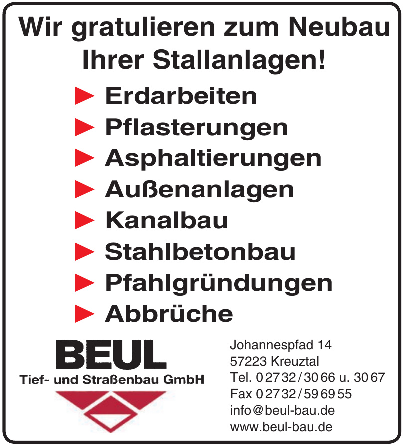 BEUL Tief- und Straßenbau GmbH BEUL Tief- und Straßenbau GmbH