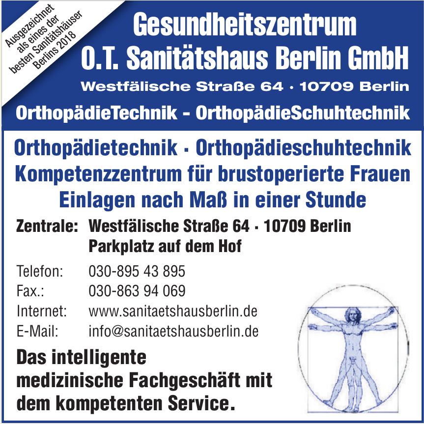 Gesundheitszentrum O.T. Sanitätshaus Berlin GmbH
