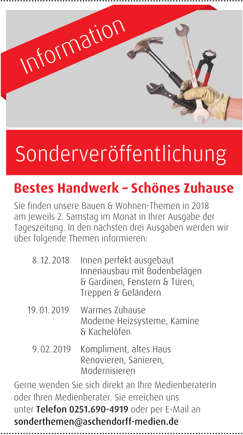 Bestes Handwerk – Schönes Zuhause Bestes Handwerk – Schönes Zuhause