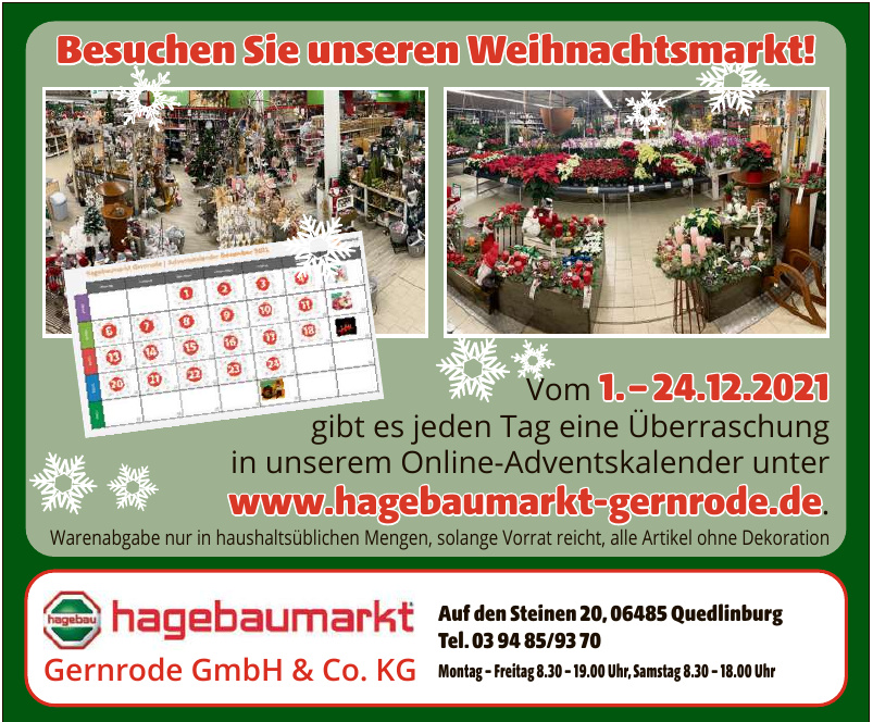 Hagebaumarkt Gernrode GmbH & Co. KG