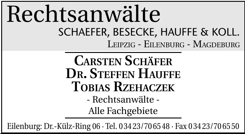 Rechtsanwälte Schaefer, Besecke, Hauffe & Koll Rechtsanwälte Schaefer, Besecke, Hauffe & Koll