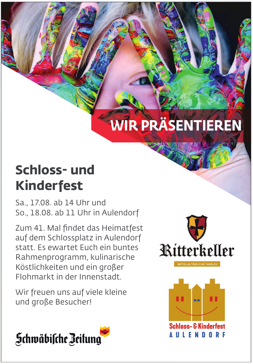 Schloss- und Kinderfest Aulendorf Schloss- und Kinderfest Aulendorf