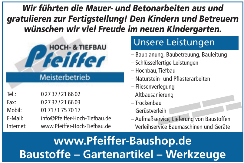 Pfeiffer Hoch- & Tiefbau Pfeiffer Hoch- & Tiefbau