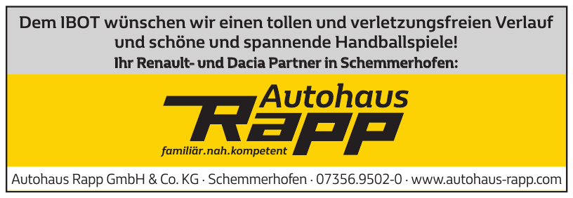 Autohaus Rapp GmbH & Co. KG Autohaus Rapp GmbH & Co. KG
