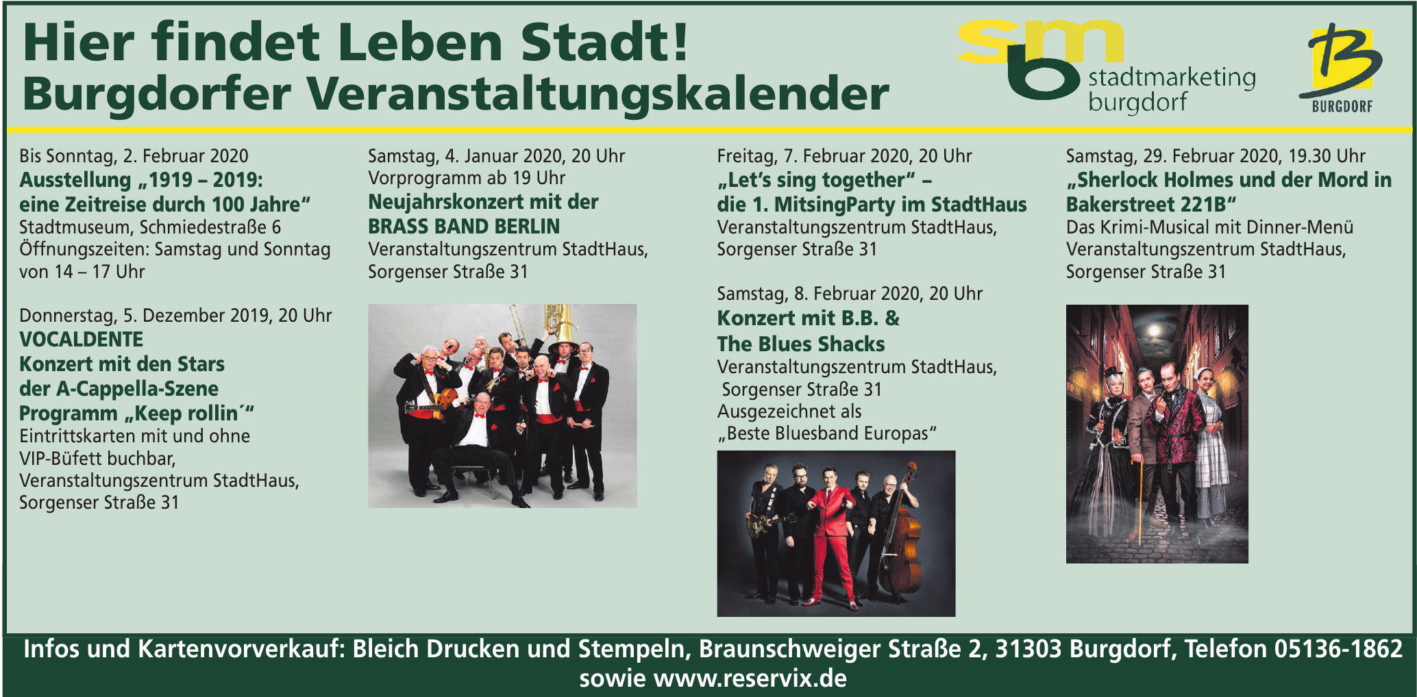 Stadtmarketing Burgdorf - Burgdorfer Veranstaltungskalender Stadtmarketing Burgdorf - Burgdorfer Veranstaltungskalender