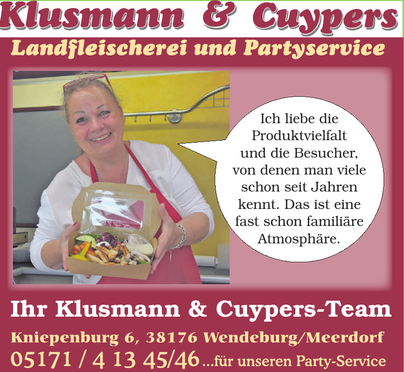 Klusmann & Cuypers Landfleischerei und Partyservice Klusmann & Cuypers Landfleischerei und Partyservice