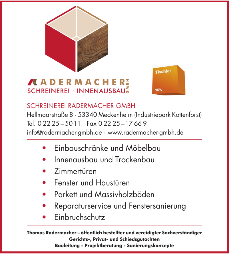 Schreinerei Radermacher GmbH Schreinerei Radermacher GmbH