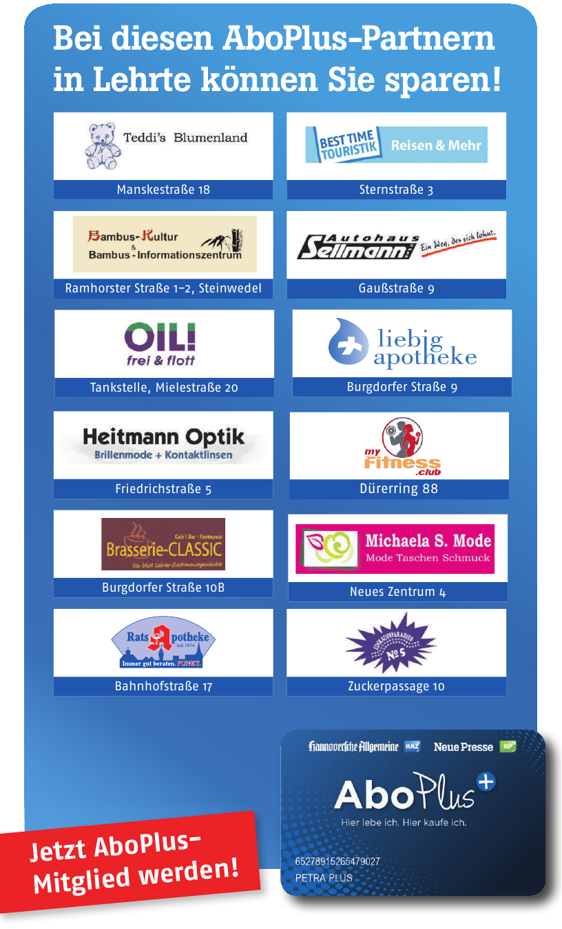 AboPlus-Partnern AboPlus-Partnern