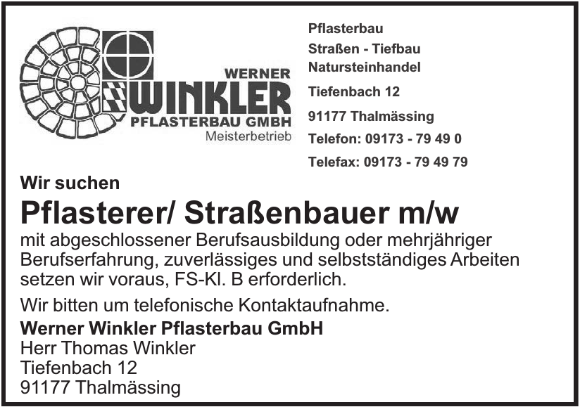 Werner Winkler Pflasterbau GmbH Werner Winkler Pflasterbau GmbH